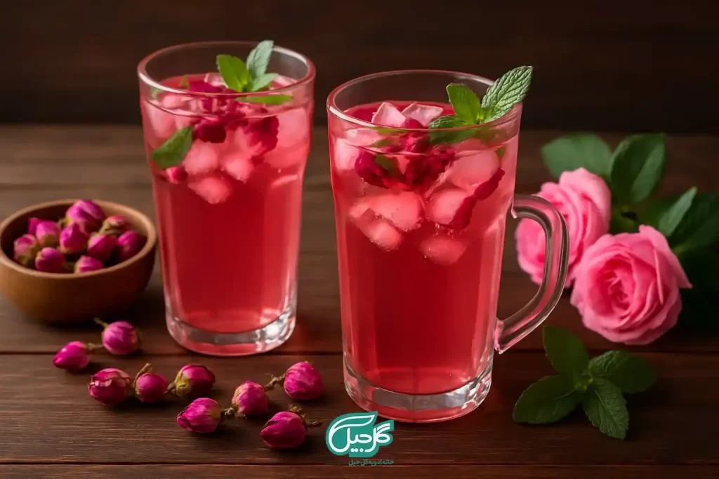 دستور تهیه شربت گل محمدی بدون جوهر لیمو