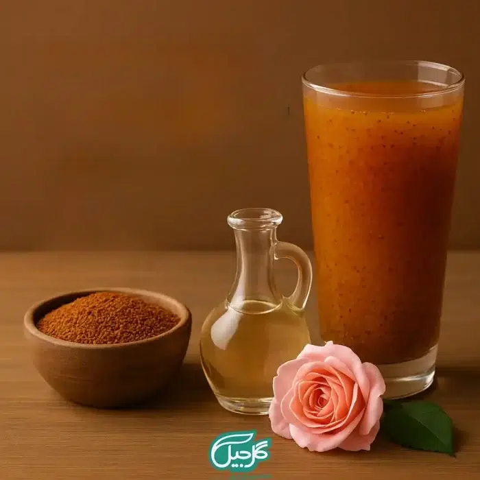 طرز تهیه شربت خاکشیر و گلاب برای یبوست